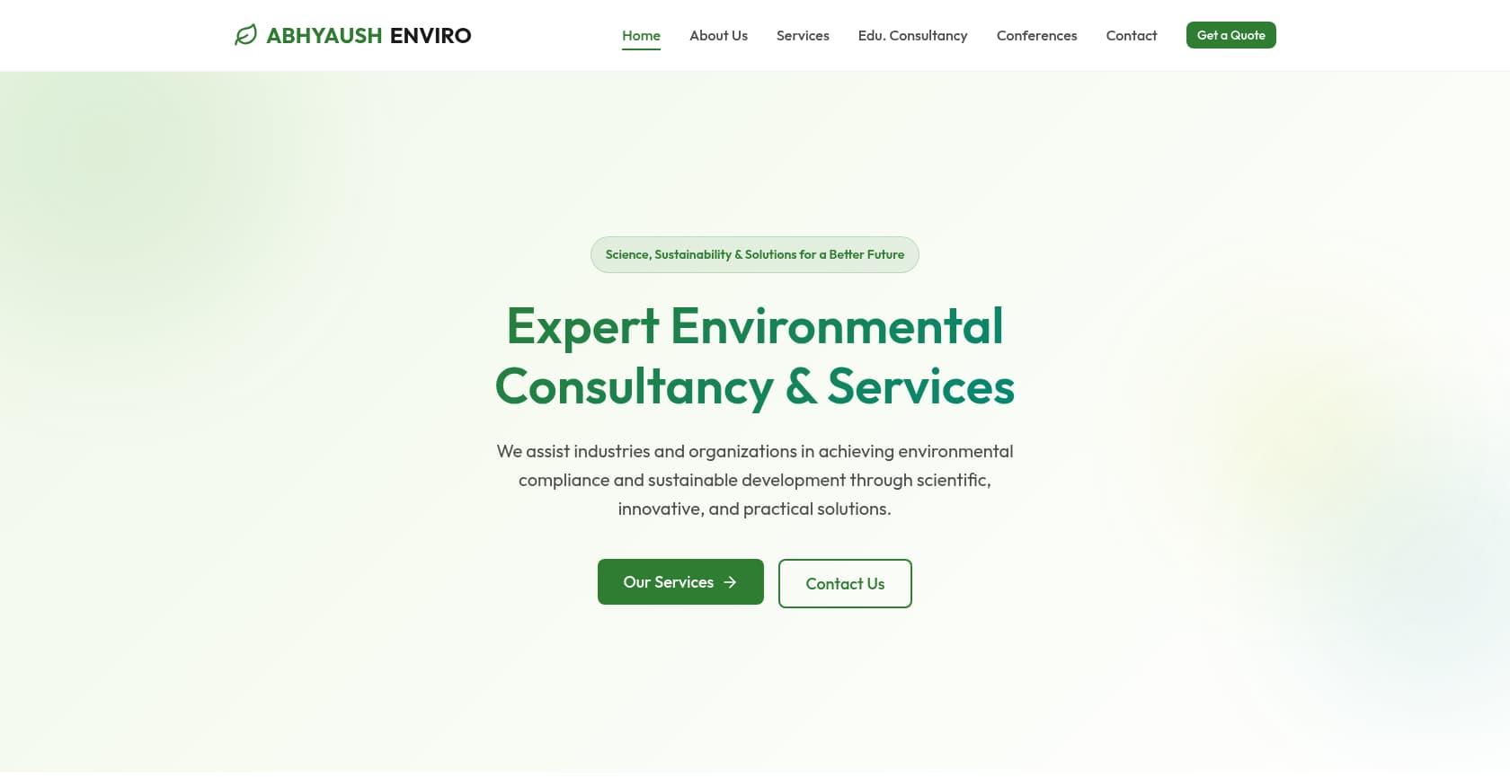 Abhyaushenviro - Website Design Project by WebNesters