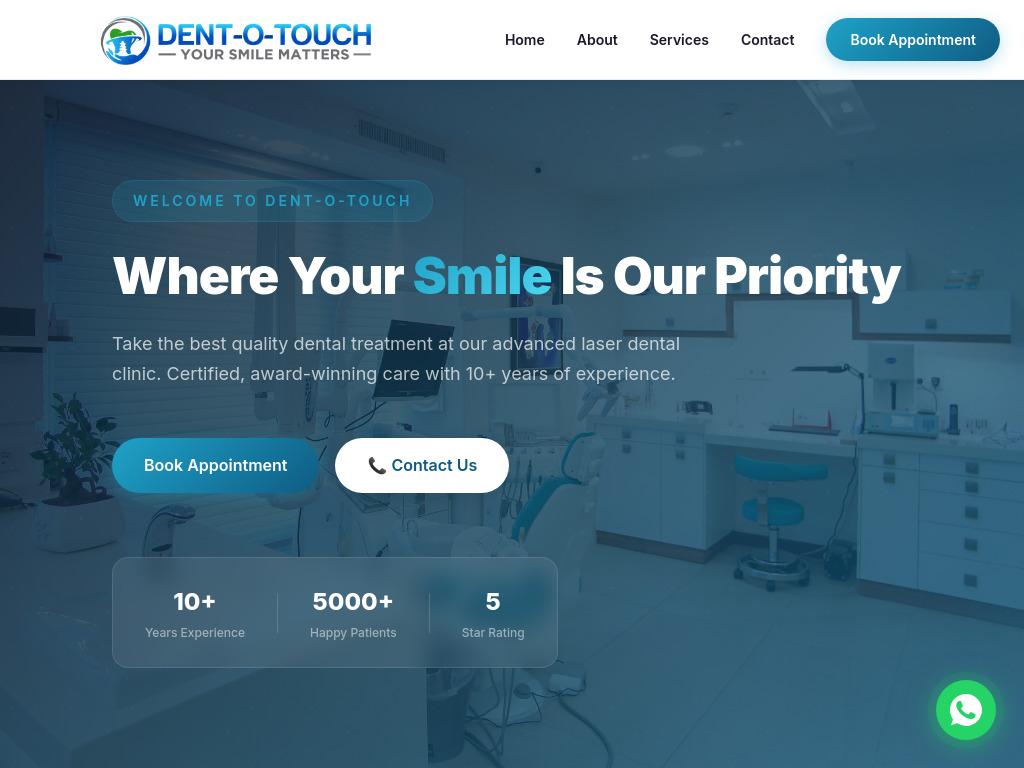 Dent-O-Touch Dental Clinic - Website Design Project by WebNesters