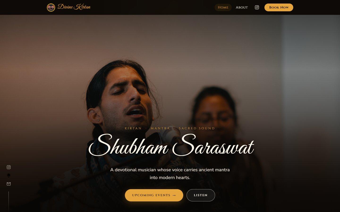 Divine Kirtan - Website Design Project by WebNesters