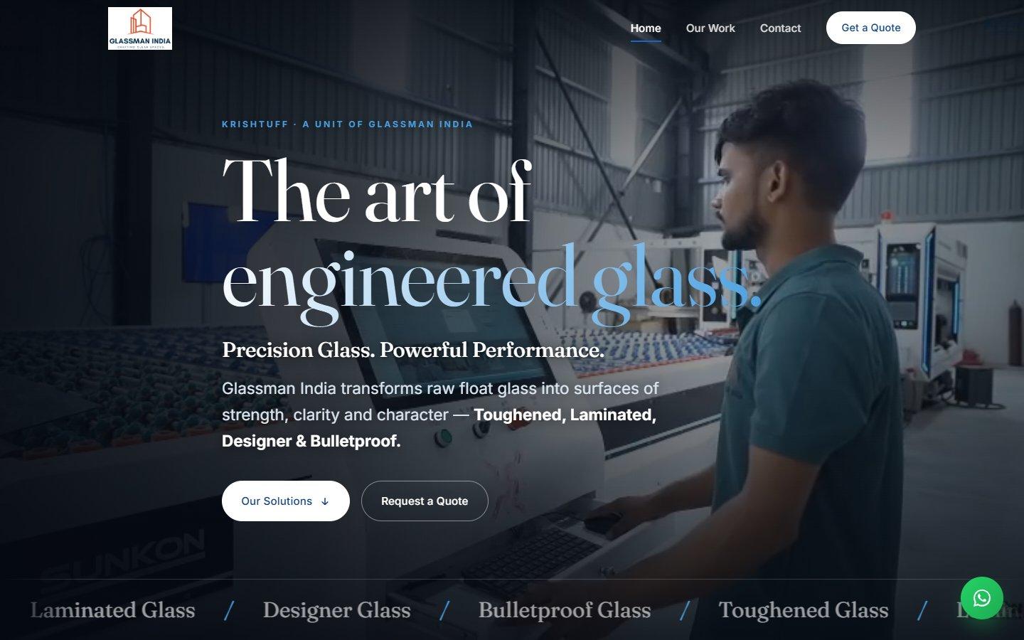 Glassman India - Website Design Project by WebNesters