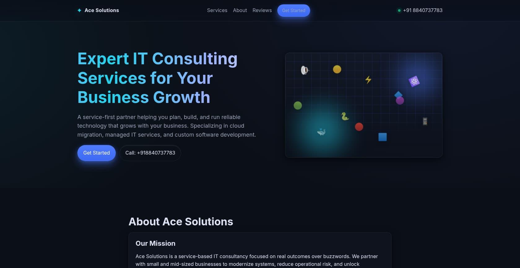 Ace Solutions - Website Design Project by WebNesters