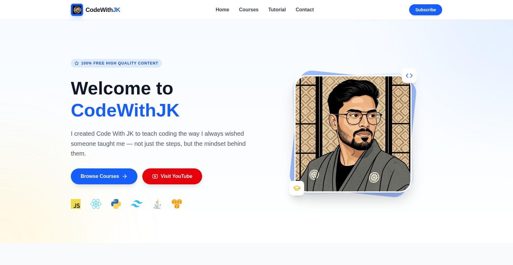 Code with JK - Website Design Project by WebNesters