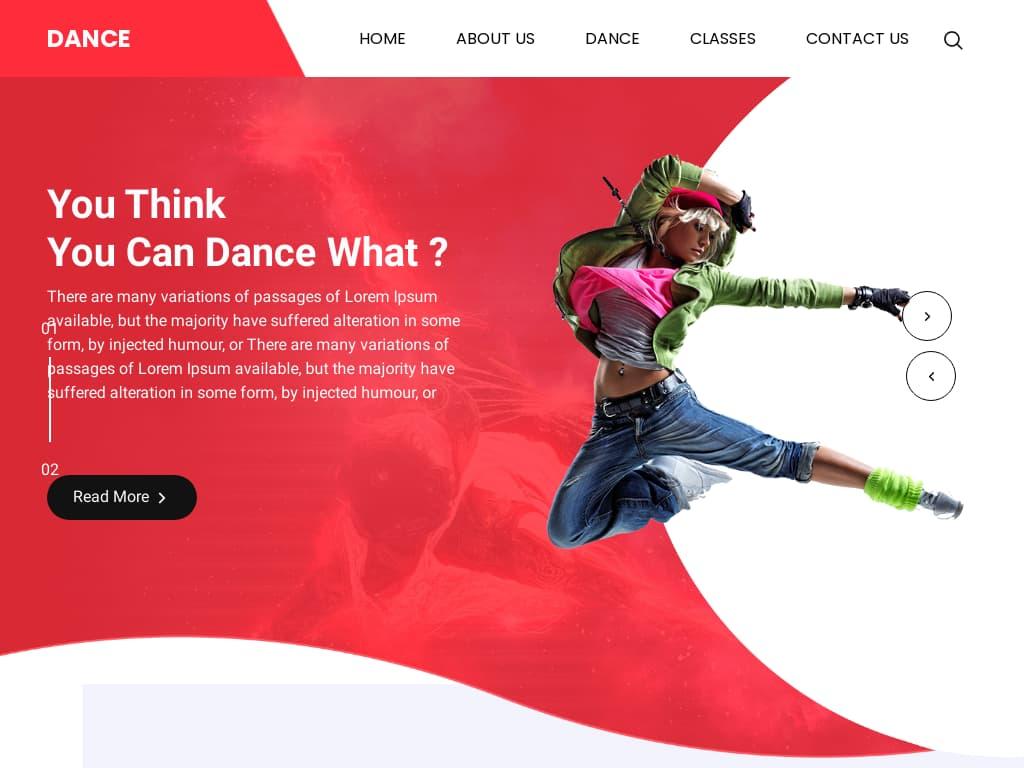 Dance Websites - Website Design Project by WebNesters