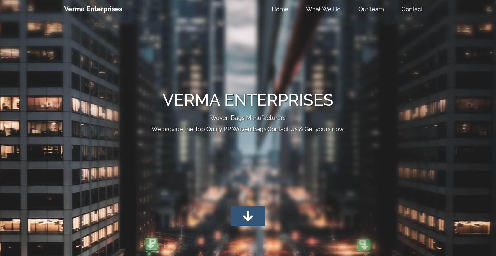 Verma Enterprises - Website Design Project by WebNesters