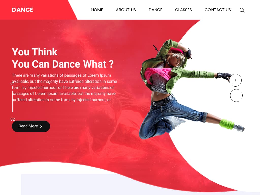 Dance Websites - Website Design Project by WebNesters